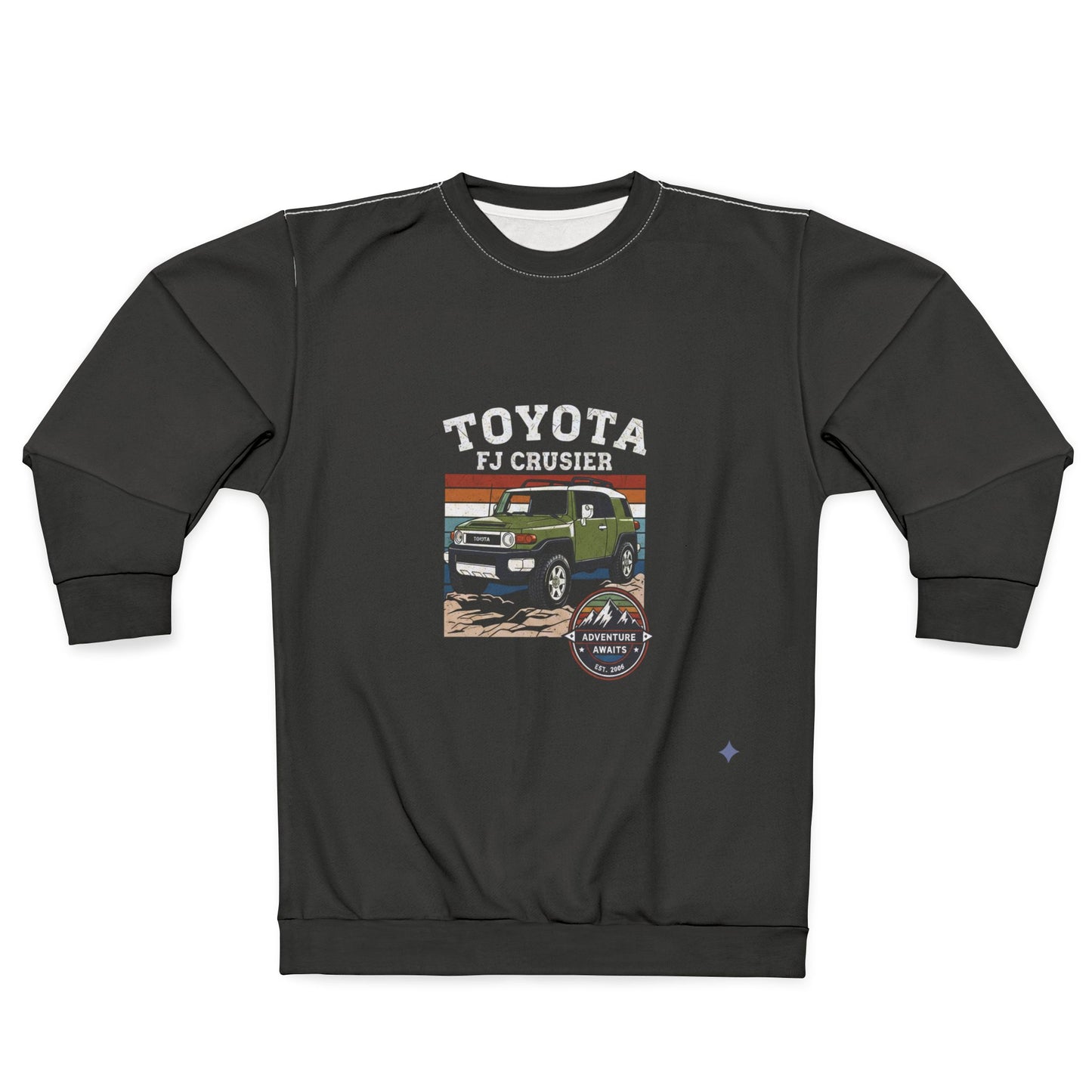 Vintage Toyota FJ Cruiser Unisex Sweatshirt, Cozy Crewneck, Car Enthusiast Gift, Adventure Wear, Travel Apparel, Retro Fashion