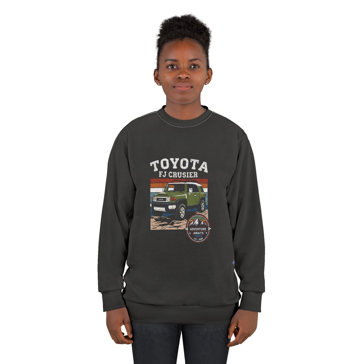 Vintage Toyota FJ Cruiser Unisex Sweatshirt, Cozy Crewneck, Car Enthusiast Gift, Adventure Wear, Travel Apparel, Retro Fashion