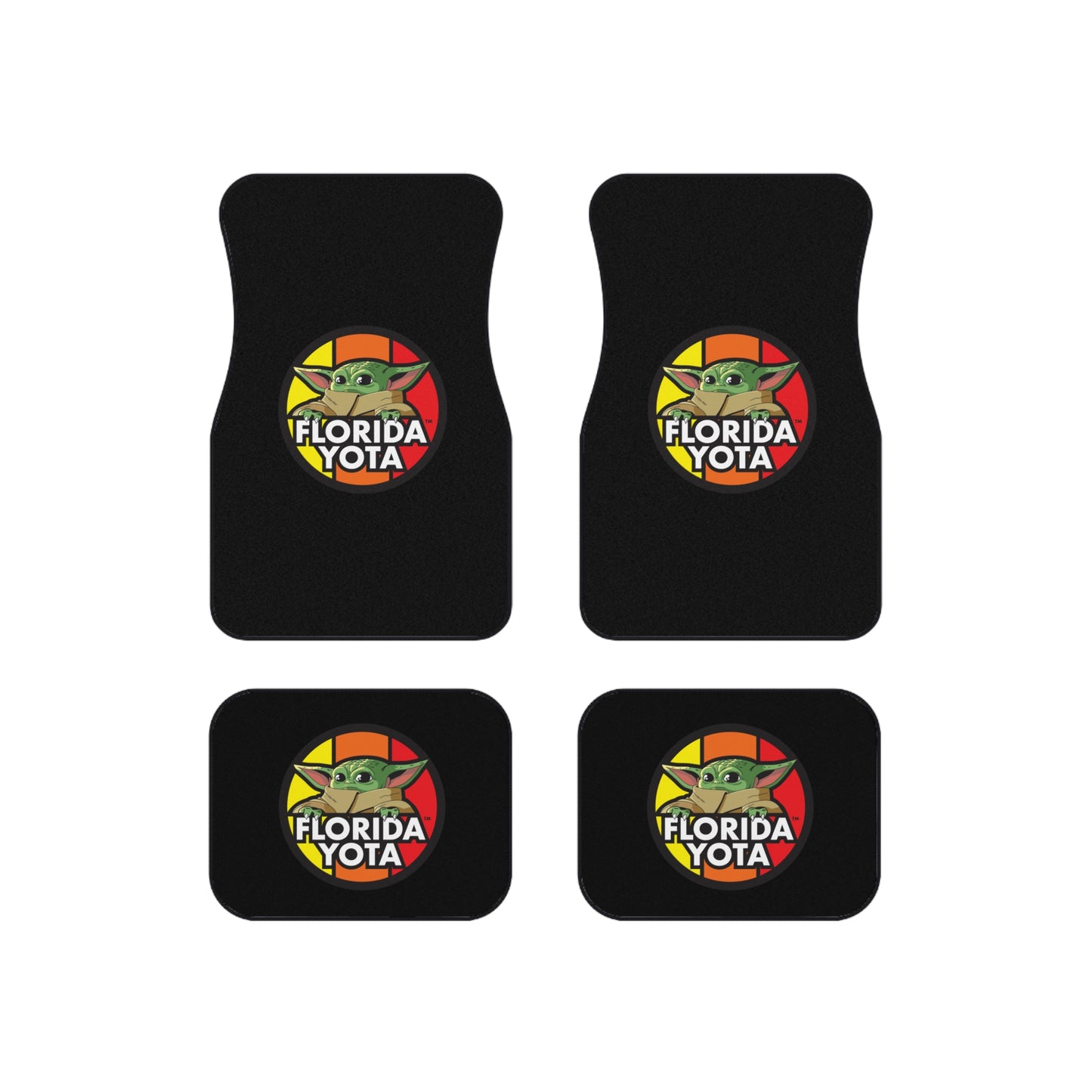 Car Mats for Star Wars Fans, Yoda Car Floor Mats, Auto Accessories, Gift for Nerds, Car Decor for Holidays
